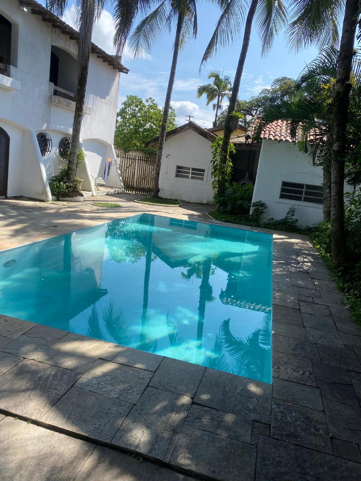 Villa Casarao No Guaruja Com Piscina Exterior foto